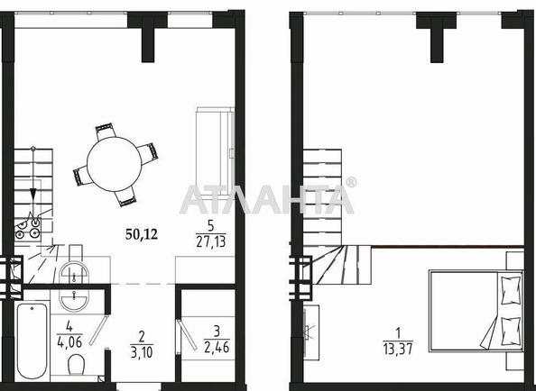 1-кімнатна квартира за адресою вул. Чехова (площа 50,1 м²) - Atlanta.ua - фото 2