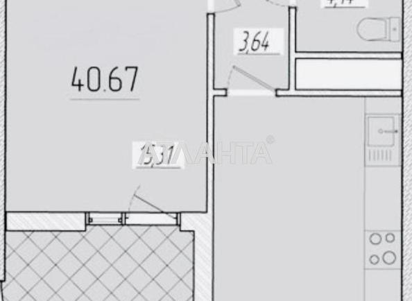 1-room apartment apartment by the address st. Krasnova (area 40,7 m²) - Atlanta.ua - photo 7