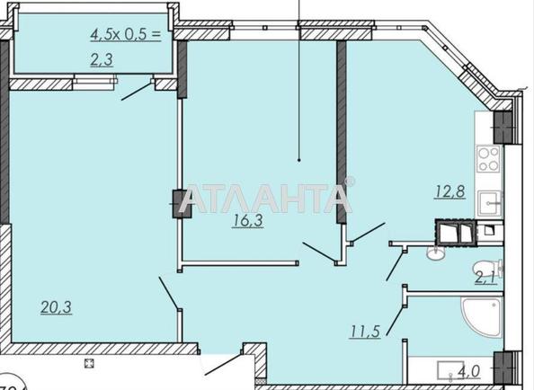 2-rooms apartment apartment by the address st. Ovidiopolskaya dor (area 69,2 m²) - Atlanta.ua - photo 2