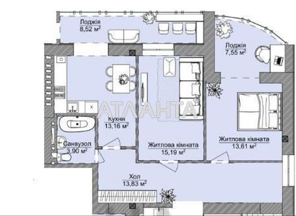 1-room apartment apartment by the address st. Dnepropetr dor Semena Paliya (area 83,3 m²) - Atlanta.ua - photo 6