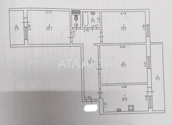 3-кімнатна квартира за адресою вул. Ядова Сергія (площа 69,8 м²) - Atlanta.ua - фото 19