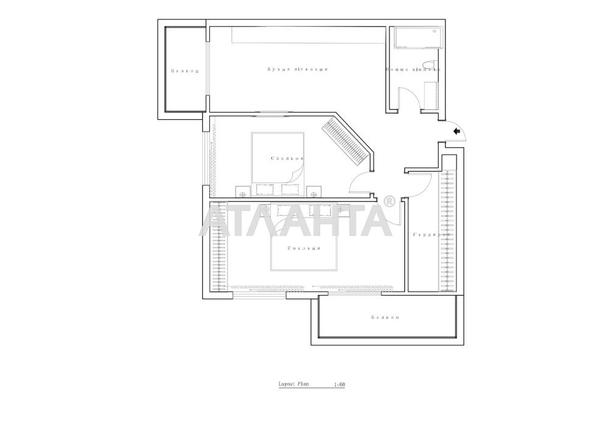 2-комнатная квартира по адресу ул. Дачная (площадь 74 м²) - Atlanta.ua - фото 12