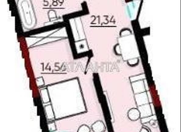 1-room apartment apartment by the address st. Arkadiyskaya Alleya (area 41,8 m²) - Atlanta.ua - photo 6