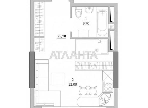 1-комнатная квартира по адресу ул. Вильямса ак. (площадь 25 м²) - Atlanta.ua - фото 8