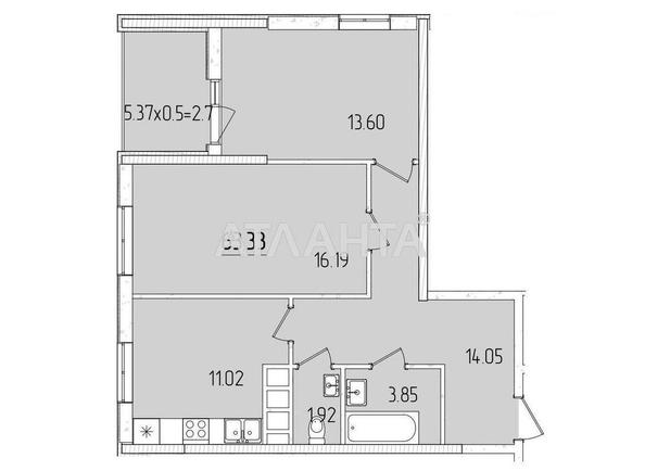 2-rooms apartment apartment by the address st. Krasnova (area 63,3 m²) - Atlanta.ua - photo 7