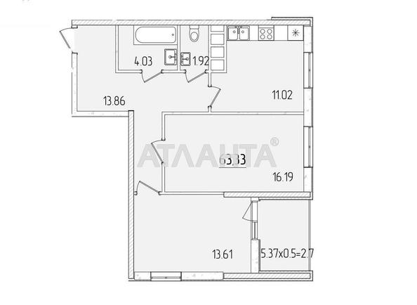 2-rooms apartment apartment by the address st. Krasnova (area 63,3 m²) - Atlanta.ua - photo 2