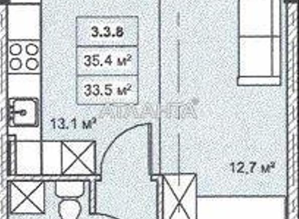 1-room apartment apartment by the address st. Bocharova gen (area 35,3 m²) - Atlanta.ua - photo 2