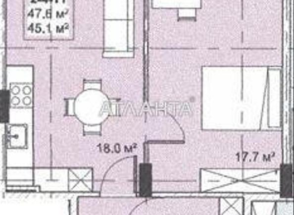 1-комнатная квартира по адресу ул. Бочарова ген. (площадь 44,2 м²) - Atlanta.ua - фото 2