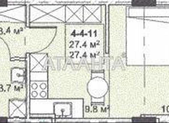 1-room apartment apartment by the address st. Bocharova gen (area 28,6 m²) - Atlanta.ua - photo 2