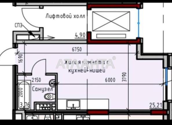 1-комнатная квартира по адресу ул. Дачная (площадь 29 м²) - Atlanta.ua