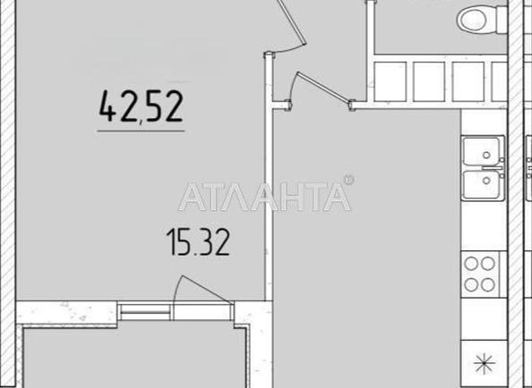 1-room apartment apartment by the address st. Krasnova (area 42,5 m²) - Atlanta.ua