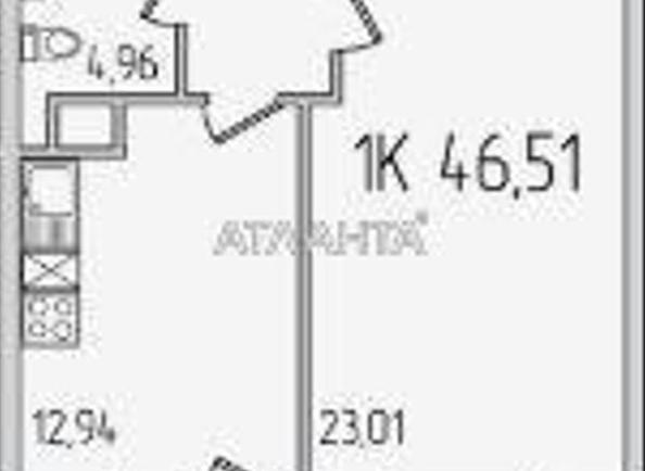1-кімнатна квартира за адресою вул. Сахарова (площа 46,4 м²) - Atlanta.ua - фото 2