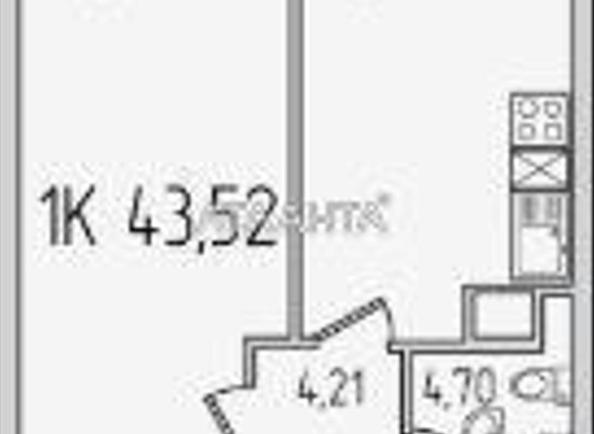 1-кімнатна квартира за адресою вул. Сахарова (площа 43,3 м²) - Atlanta.ua - фото 2