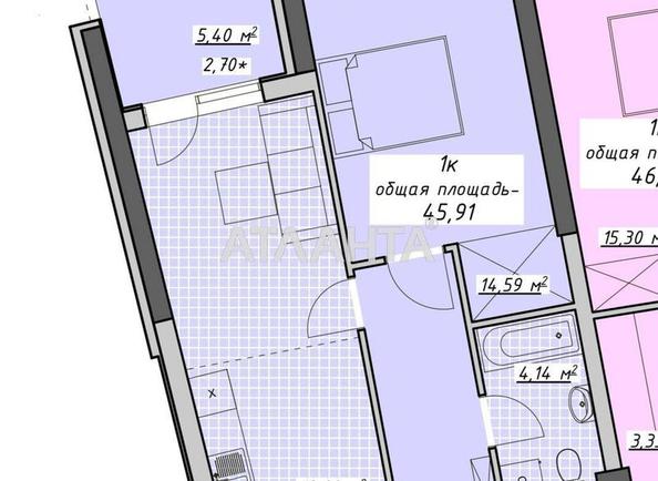 1-комнатная квартира по адресу Курортный пер. (площадь 46,2 м²) - Atlanta.ua