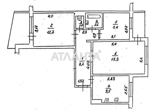 3-комнатная квартира по адресу ул. Ильфа и Петрова (площадь 64 м²) - Atlanta.ua