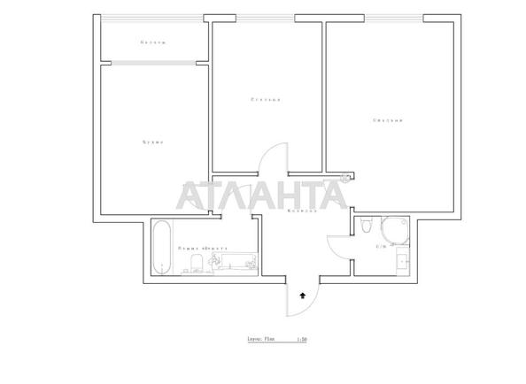 2-кімнатна квартира за адресою вул. Європейська (площа 53,5 м²) - Atlanta.ua - фото 15