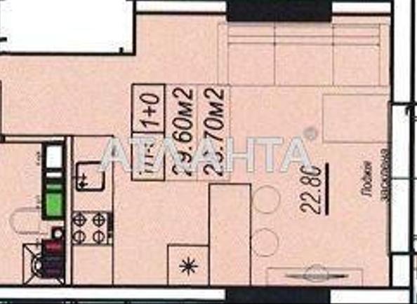 1-кімнатна квартира за адресою вул. Бочарова ген. (площа 28,7 м²) - Atlanta.ua - фото 2