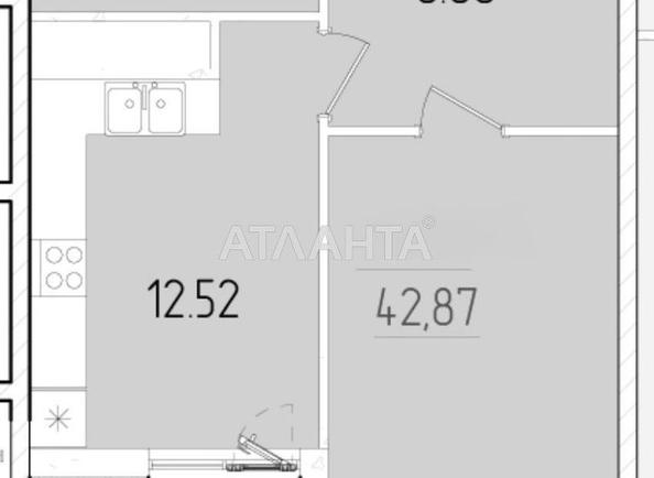 1-комнатная квартира по адресу ул. Краснова (площадь 43,3 м²) - Atlanta.ua - фото 9