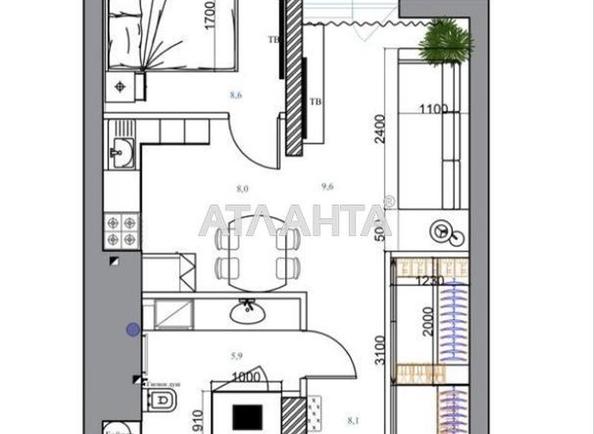 1-room apartment apartment by the address st. Topolinnyy per (area 42 m²) - Atlanta.ua - photo 9