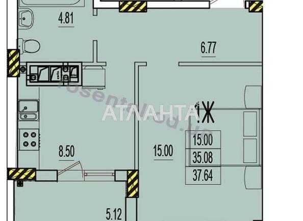 1-комнатная квартира по адресу ул. Строительная (площадь 40,9 м²) - Atlanta.ua - фото 6