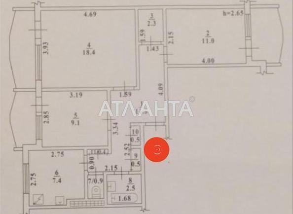 3-кімнатна квартира за адресою вул. Паустовського (площа 72 м²) - Atlanta.ua - фото 16