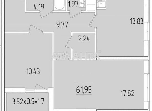 2-комнатная квартира по адресу ул. Краснова (площадь 62 м²) - Atlanta.ua - фото 2