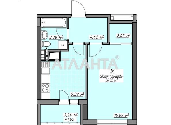 1-комнатная квартира по адресу Глушко ак. Пр. (площадь 36,3 м²) - Atlanta.ua