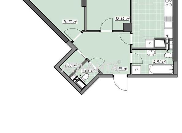 2-комнатная квартира по адресу Глушко ак. Пр. (площадь 57,5 м²) - Atlanta.ua - фото 11