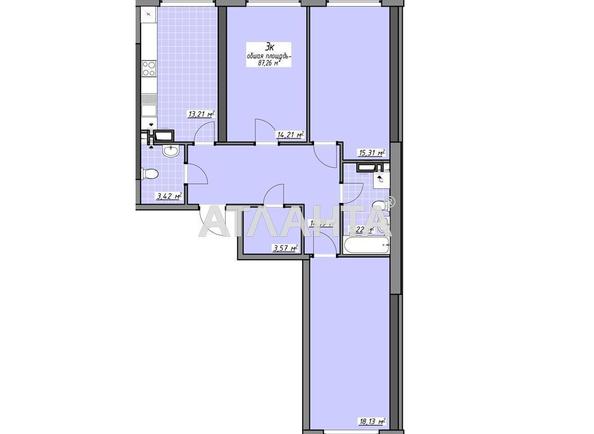 3-rooms apartment apartment by the address st. Glushko ak pr Dimitrova pr (area 87,3 m²) - Atlanta.ua - photo 2