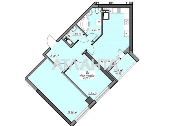 2-комнатная квартира по адресу Глушко ак. Пр. (площадь 65,6 м²) - Atlanta.ua