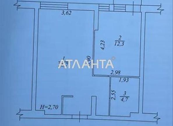 1-комнатная квартира по адресу Кирпичный пер. (площадь 46 м²) - Atlanta.ua - фото 12