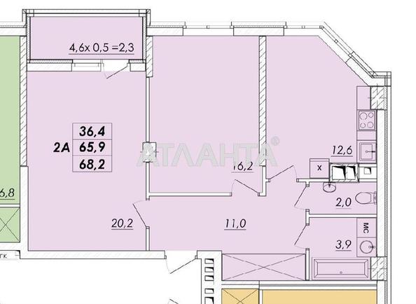 2-комнатная квартира по адресу Овидиопольская дор. (площадь 68,2 м²) - Atlanta.ua