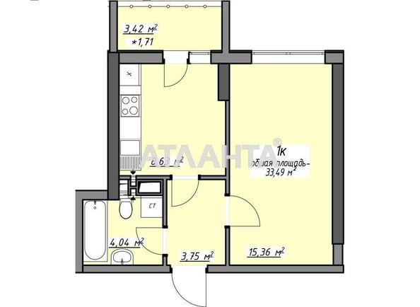 1-room apartment apartment by the address st. Glushko ak pr Dimitrova pr (area 33,5 m²) - Atlanta.ua - photo 5