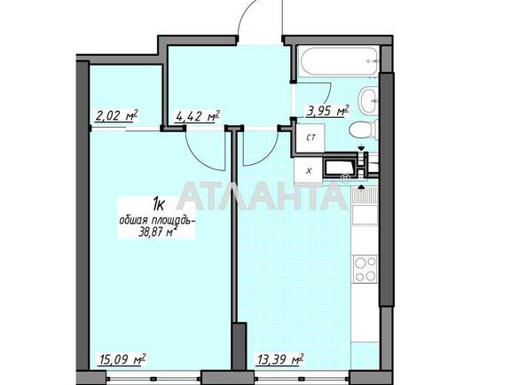 1-room apartment apartment by the address st. Glushko ak pr Dimitrova pr (area 38,9 m²) - Atlanta.ua - photo 2