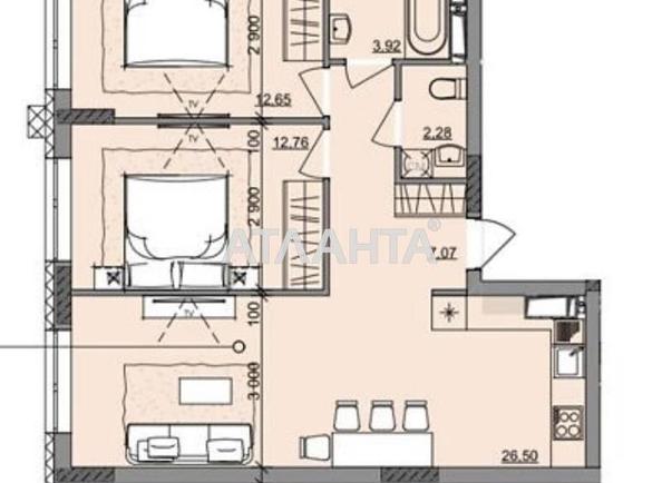 2-кімнатна квартира за адресою вул. Бочарова ген. (площа 65,1 м²) - Atlanta.ua - фото 2