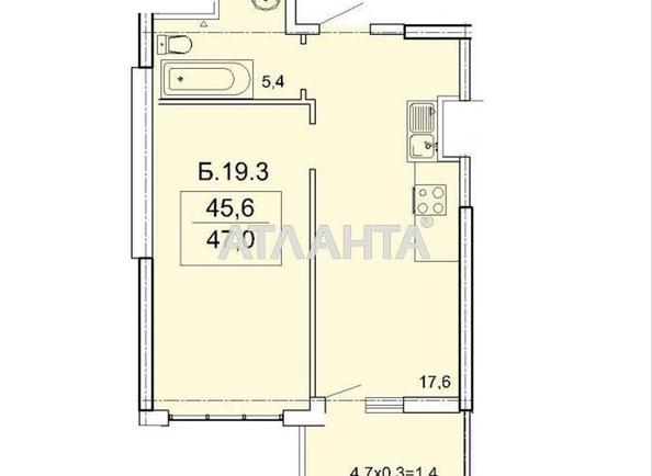 1-room apartment apartment by the address st. Topolinnyy per (area 47 m²) - Atlanta.ua - photo 2