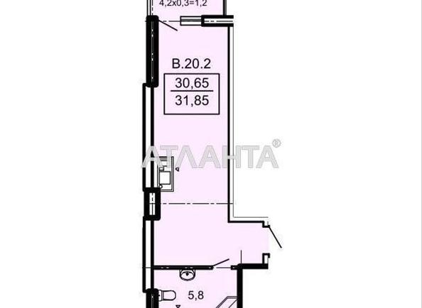 1-room apartment apartment by the address st. Topolinnyy per (area 31,9 m²) - Atlanta.ua - photo 2
