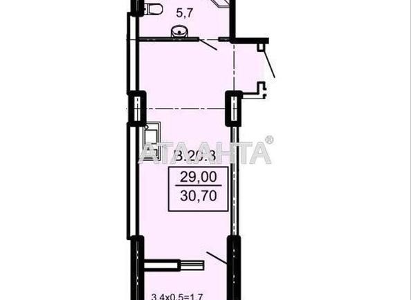 1-room apartment apartment by the address st. Topolinnyy per (area 30,7 m²) - Atlanta.ua - photo 7
