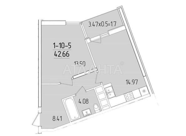 1-room apartment apartment by the address st. Krasnova (area 43 m²) - Atlanta.ua - photo 9