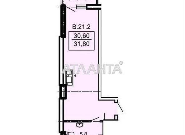 1-room apartment apartment by the address st. Topolinnyy per (area 31,8 m²) - Atlanta.ua - photo 7