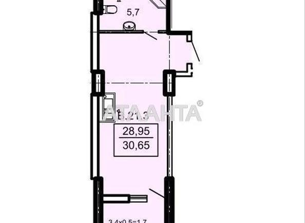 1-room apartment apartment by the address st. Topolinnyy per (area 30,7 m²) - Atlanta.ua - photo 3