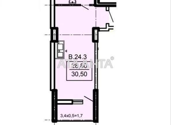 1-room apartment apartment by the address st. Topolinnyy per (area 30,5 m²) - Atlanta.ua - photo 2