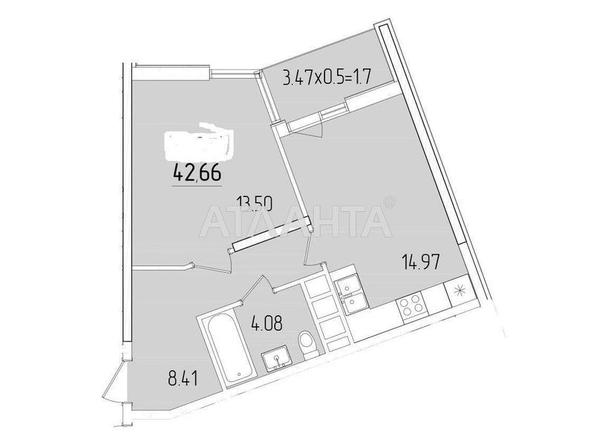 1-room apartment apartment by the address st. Krasnova (area 42,7 m²) - Atlanta.ua - photo 7