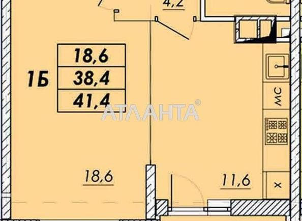 1-room apartment apartment by the address st. Prokhorovskaya Khvorostina (area 41,4 m²) - Atlanta.ua - photo 10