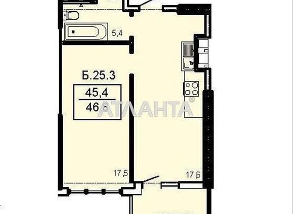 1-room apartment apartment by the address st. Topolinnyy per (area 46,8 m²) - Atlanta.ua - photo 7