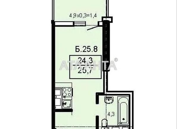 1-room apartment apartment by the address st. Topolinnyy per (area 25,7 m²) - Atlanta.ua - photo 7