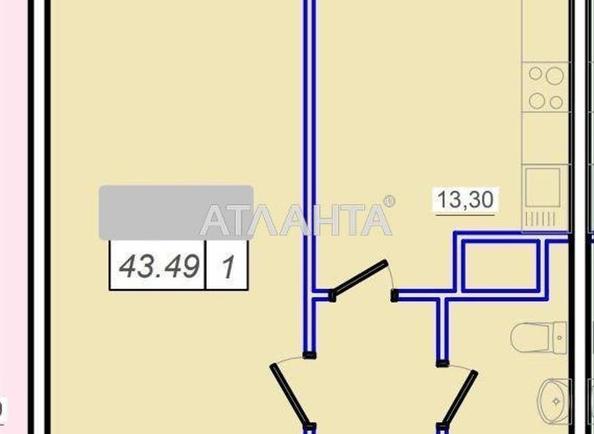 1-комнатная квартира по адресу ул. Жемчужная (площадь 43,5 м²) - Atlanta.ua - фото 11