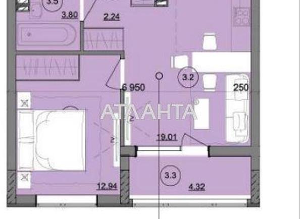 1-комнатная квартира по адресу ул. Бочарова ген. (площадь 42,4 м²) - Atlanta.ua - фото 3