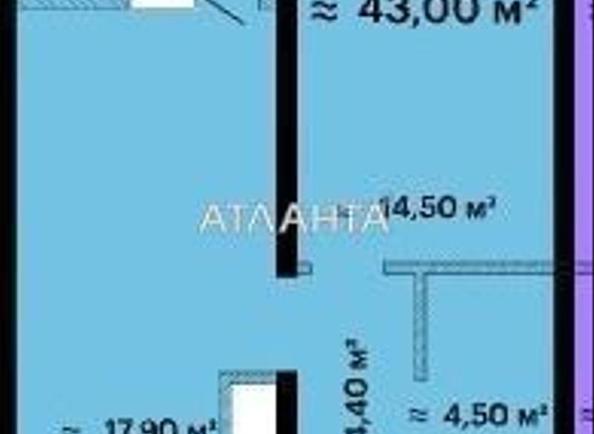 1-room apartment apartment by the address st. Zhabotinskogo Proletarskaya (area 43 m²) - Atlanta.ua - photo 2
