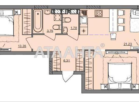 2-rooms apartment apartment by the address st. Bocharova gen (area 63,5 m²) - Atlanta.ua - photo 3